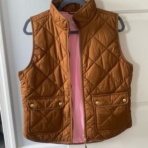 JCrew Brown Quilted Vest